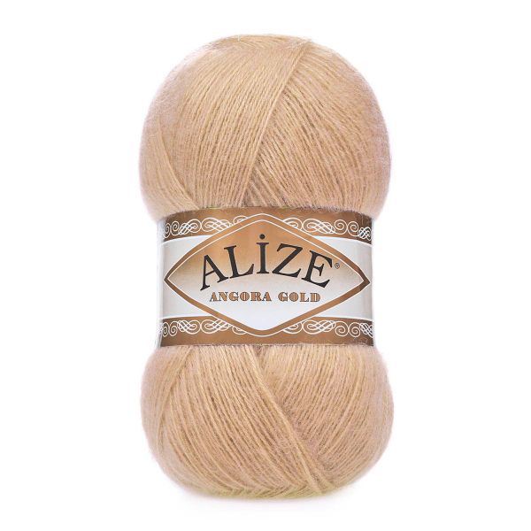 Пряжа Alize (Ализе) Angora Gold / уп.5 мот. по 100 г, 550м, 095 светло-бежевый A
