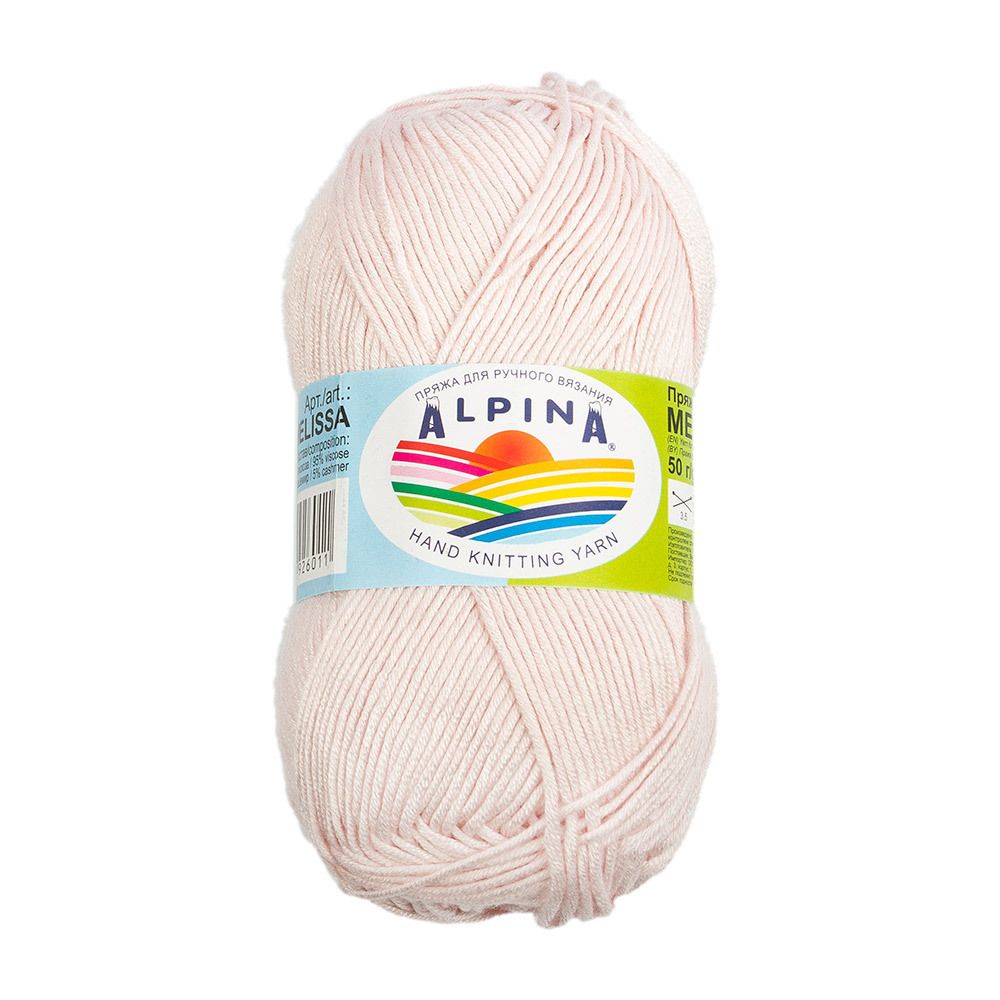 Пряжа Alpina Melissa / уп.10 мот. по 50г, 125м, 09 бл.розовый