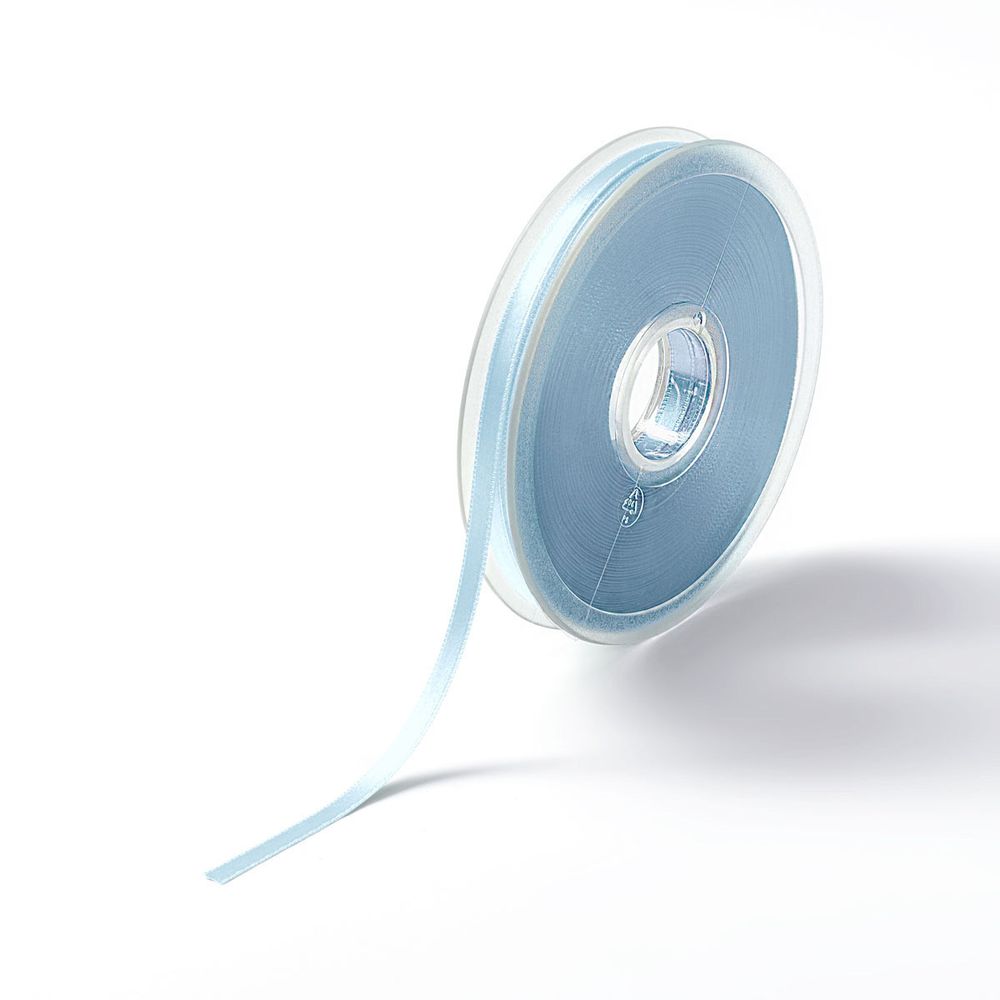Лента атласная 2-сторонняя 06.0 мм, 25 м, Prym, 52 голубой /TOS/