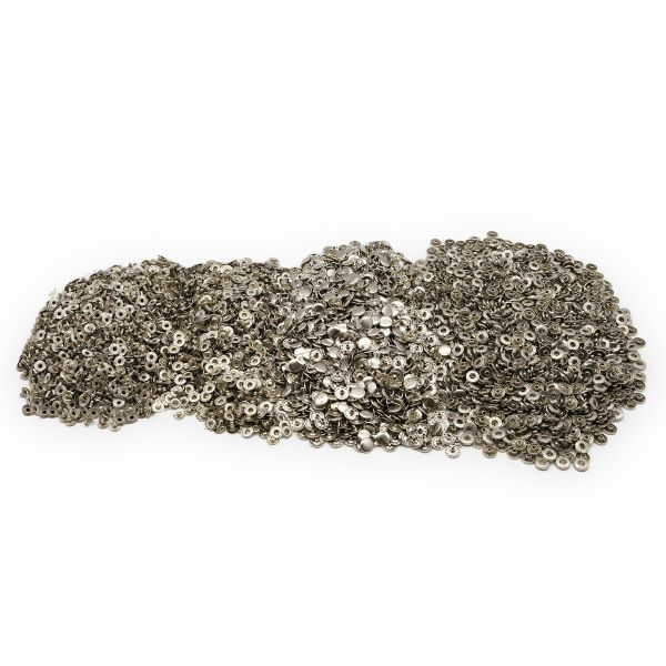 Кнопка Альфа (S-образная) ⌀12.5 мм, ≈1440 шт, №54, СТАЛЬ, никель, NEW STAR