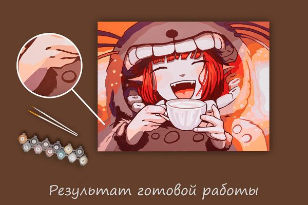 Картина по номерам Фрея PKZ/PM-072, Девочка в кигуруми, (на картоне) 40х30 см