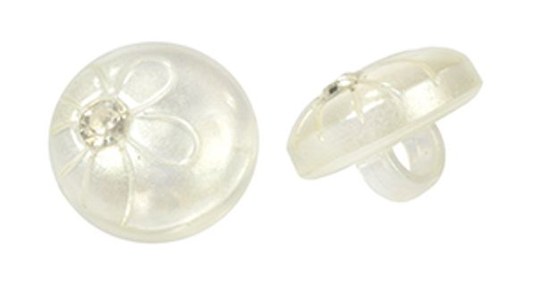 Пуговицы на ножке пластик QYA19 цв.белый 18L-11мм, 50 шт