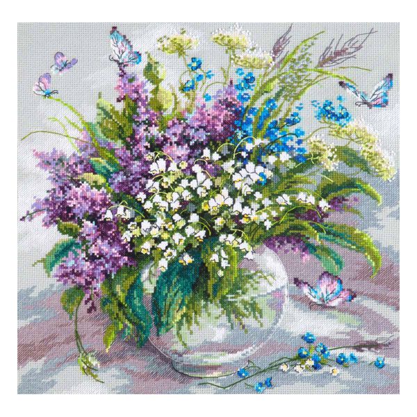 Набор для вышивания нитками Чудесная игла, Ласковый май, 32х32 см