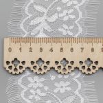 Кружево шантильи (реснички) 80 мм, 3м, цв.белый
