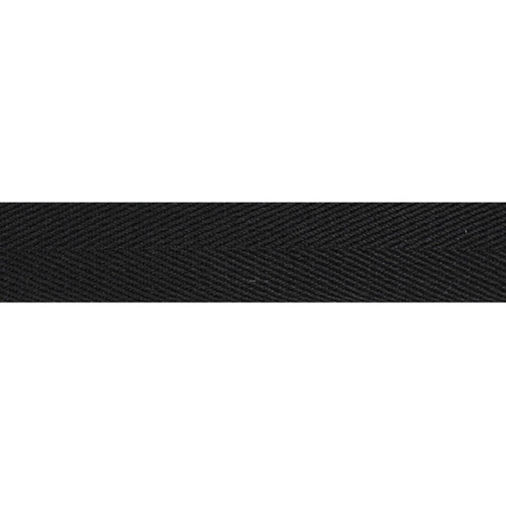Тесьма (лента) киперная п/э 18 мм, 07-1018 (10 черный), 50 м