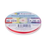 Лента репсовая (в рубчик) 6.0 мм / 45.5 метров, 009 красный мак, Gamma GR-06