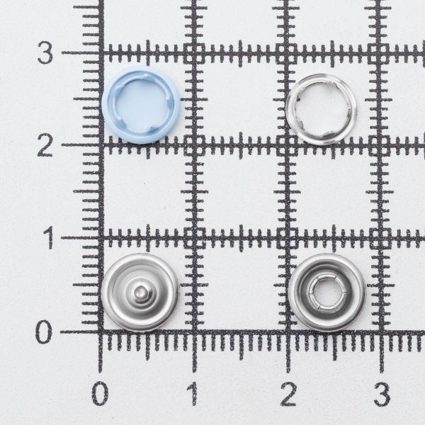 Кнопка рубашечная (джерси) закрытая ⌀7.8 мм, ≈1440 шт, МЕТАЛЛ, эмаль, 185 голубой, NEW STAR