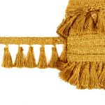 Бахрома отделочная 60.0 мм / 10 метров, с кистями, 188 золотистый, Gamma 888