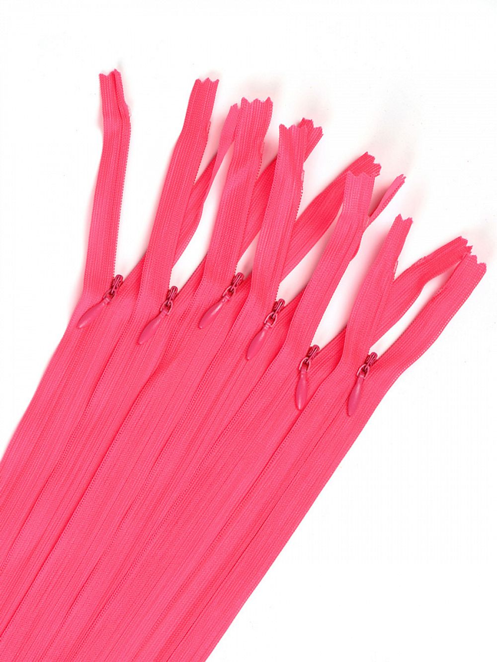 Молния потайная (скрытая) Т3 (3 мм) 1 зам., н/раз., 50 см, цв.F338 ярк.розовый, 50 шт, Mzip