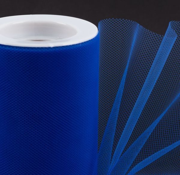 Фатин на шпульке средней жесткости, 100% нейлон, 150 мм, 05 синий, 22,86м, Gamma FTN/R