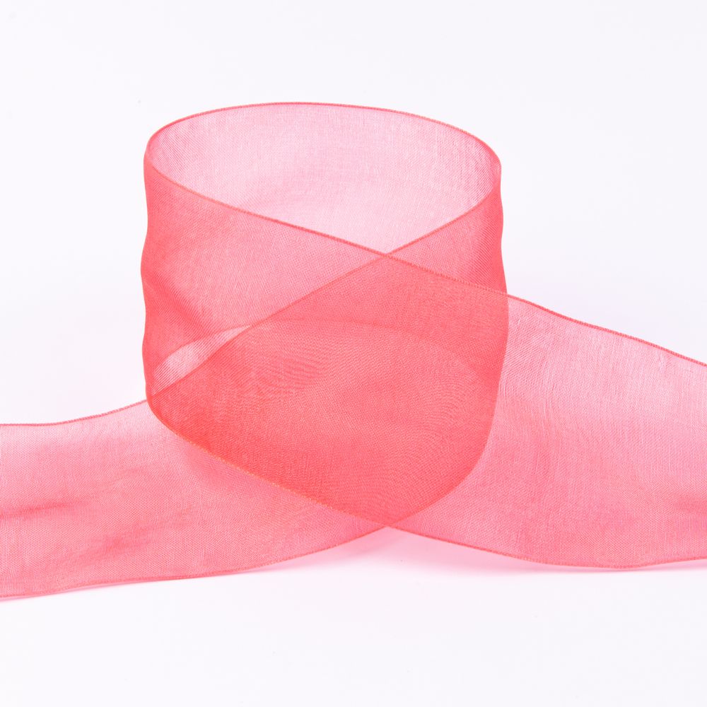 Лента капроновая (органза) 50.0 мм / 5 шт по 5.4 метра, 119 коралловый, Blitz OR-50