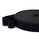 Резинка башмачная 35.0 мм / 25 метров, вязаная, черный