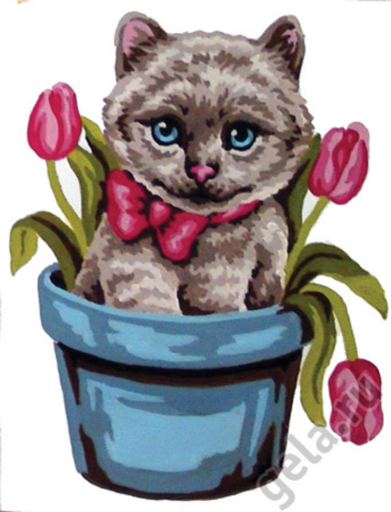 Оригинал схемы вышивки «рисунок котенка» (№2113862)