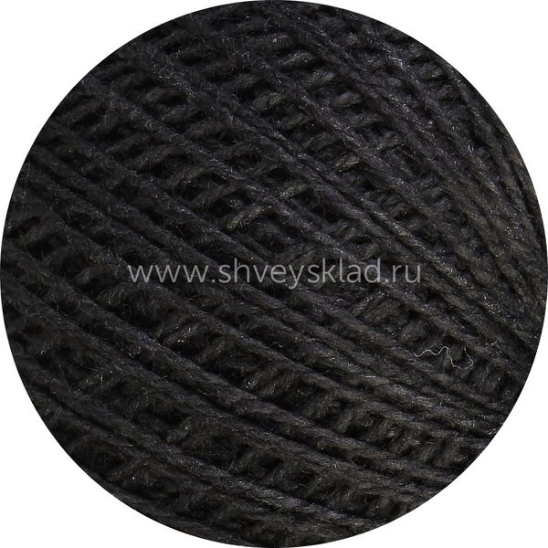 Пряжа ПНК им.Кирова Флокс / уп.20 мот. по 25 г, 150м, 4305 черный