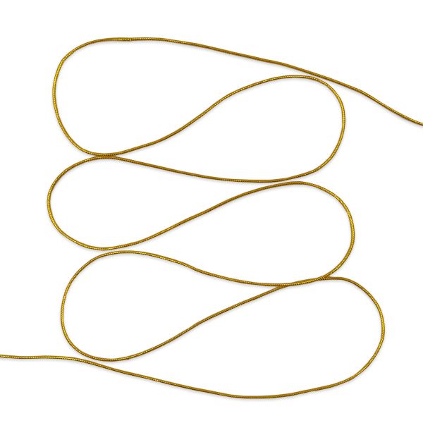 Шнур металлизированный ⌀2.0 мм / 100 метров, 0371-1200 золото