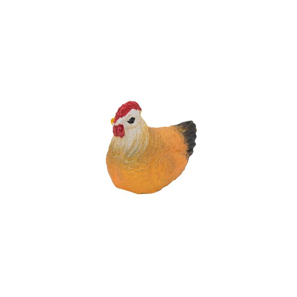 Миниатюра кукольная: Рыжая курочка 3х1,5х2,3см, Астра