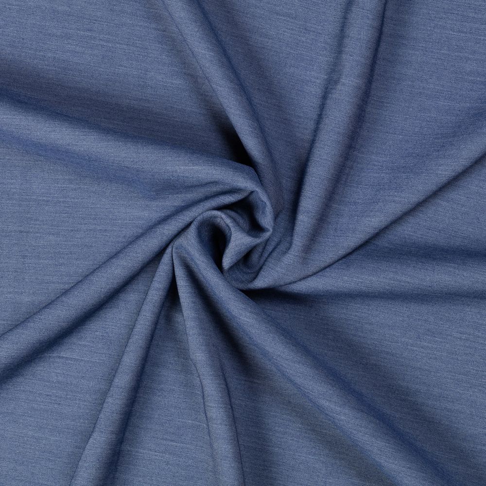 Ткань костюмная 200 г/м², 150х150±2 см, 24 дымчато-синий меланж/smoky blue melange, Gamma SUTF-005N