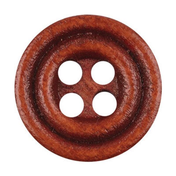 Пуговицы 4 прокола дерево 11 мм, 24 шт, №287 терракотовый, Blitz DRN 0065