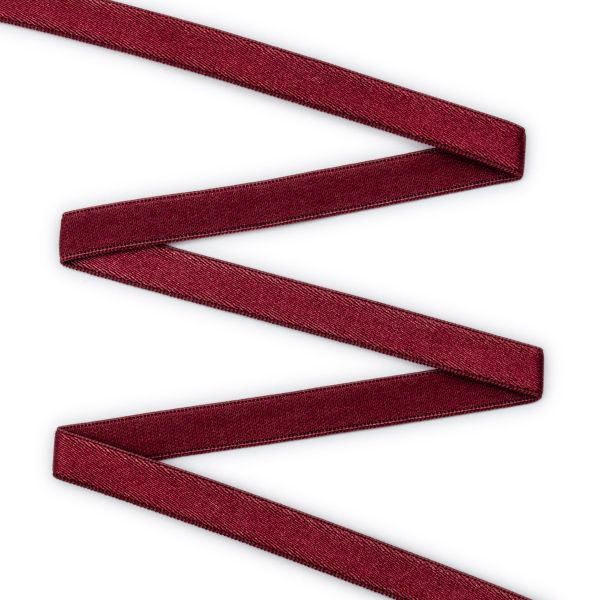 Резинка бельевая (бретелечная) блестящая 10.0 мм / 50 метров, бордовый, ML177.010