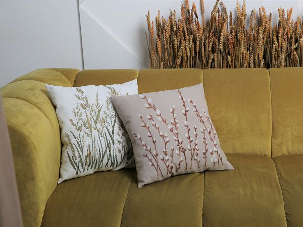 Набор для вышивания нитками Panna, Подушка. Верба, 40х40 см