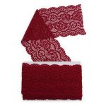 Кружево эластичное (стрейч) 100 мм / 3 метра, C520 темно-красный