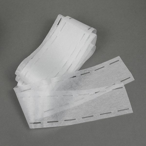 Лента корсажная клеевая перфорированная 60.0 мм / 5±0.5 метров, 40 г/м², 10-40-10 белый 6760W