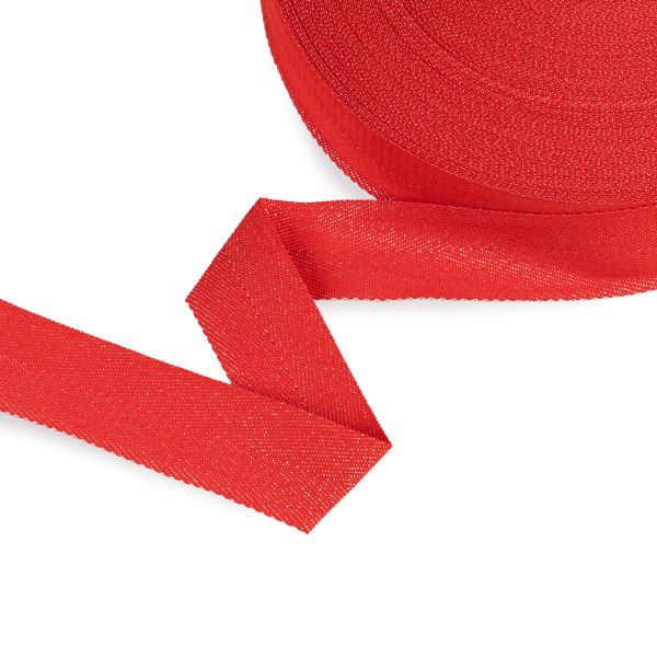 Тесьма (лента) киперная п/э с люрексом 30 мм / 50 метров, красный-серебристый/red-silver, Gamma TPTL-30
