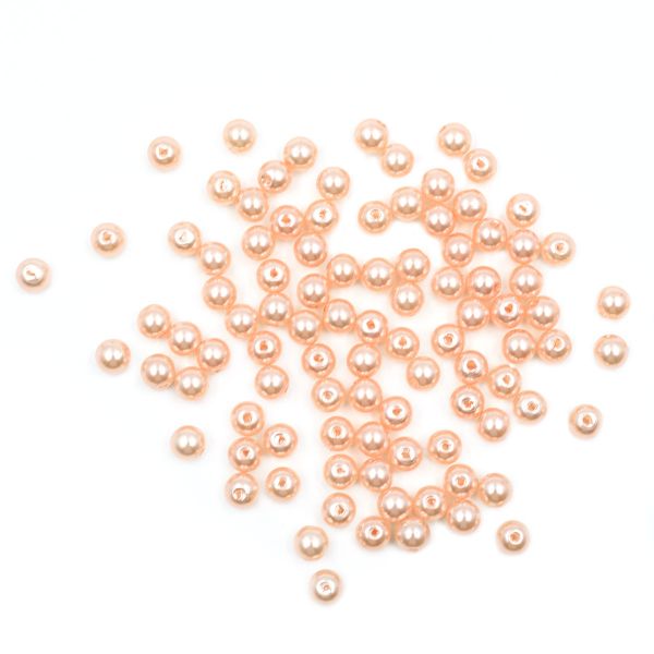 Бусины пластик (жемчуг) ⌀8 мм, 25 г, Astra&Craft, 006 NL розовый