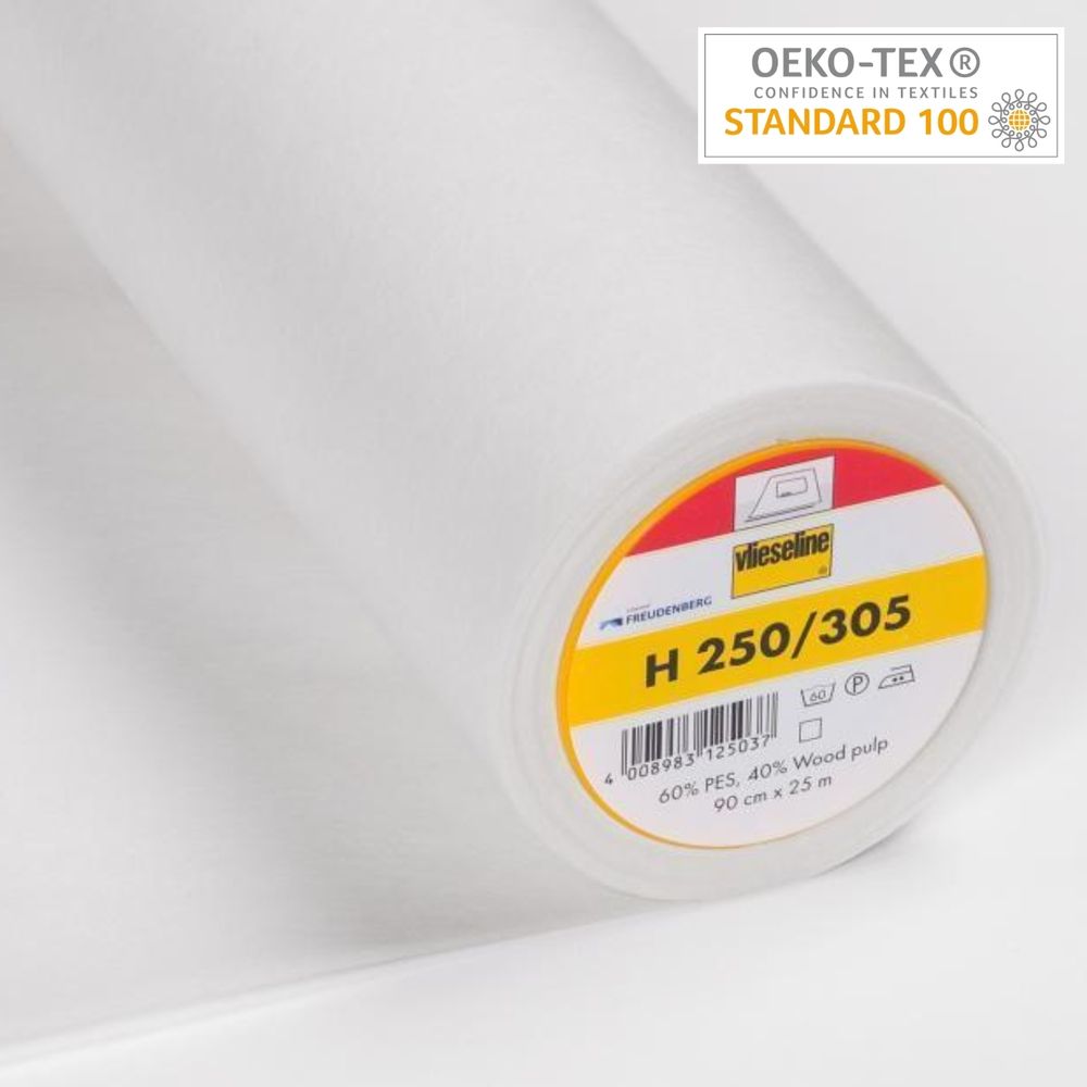 Флизелин клеевой Freudenberg H 250 62 г/м², 90 см / 25 метров, белый, 53379494