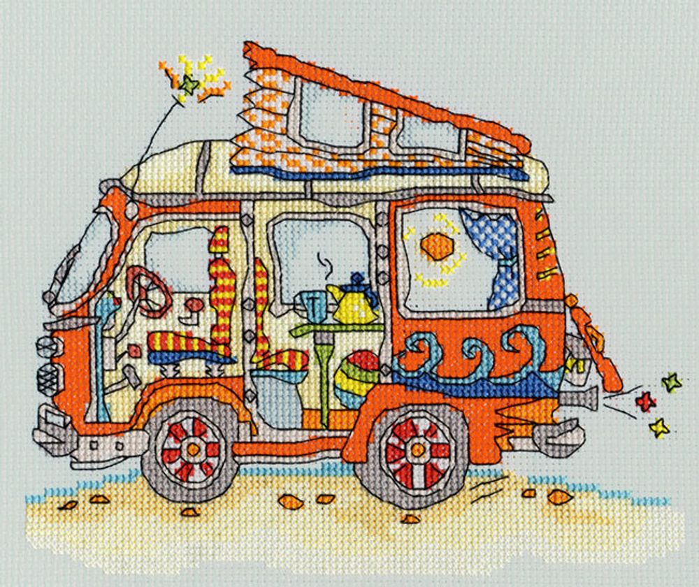 Bothy Threads, VW Van (Автобус Фольксваген), 20х15 см /TOS/