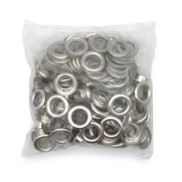 Люверсы металл ⌀_8.0 мм (внутр.), никель, 100 шт, BIG