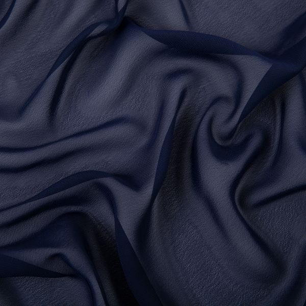 Ткань блузочная Poly Chiffon 84 г/м², 150х147 см, 07 синий, Gamma PC-02