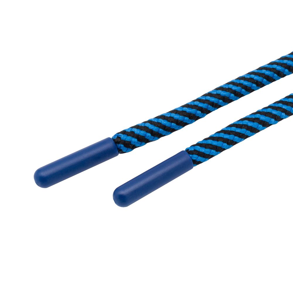 Шнурок круглый двухцветный ⌀5.0 мм / 135см, 1 шт, 21 голубой/черный, 3AR2803