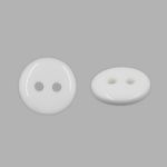 Пуговицы на 2 прокола супатная 20L (12,5мм), пластик (s.white (белый глянец)), 144 шт