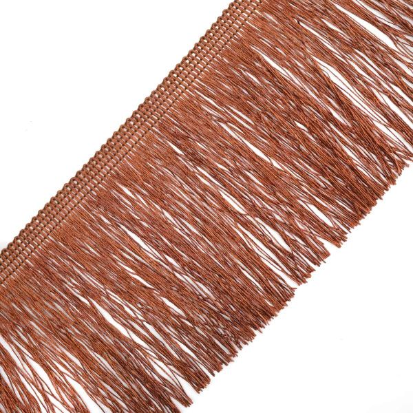 Бахрома отделочная широкая 120.0 мм / 25 метров, нитяная, 236 шоколадный, 0390-0310