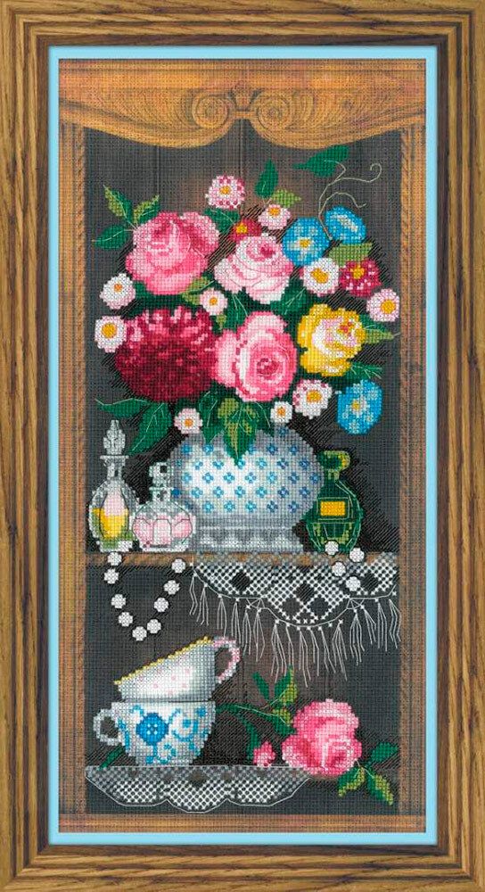 Набор для вышивания нитками Риолис, Уютный уголок, 19х40 см