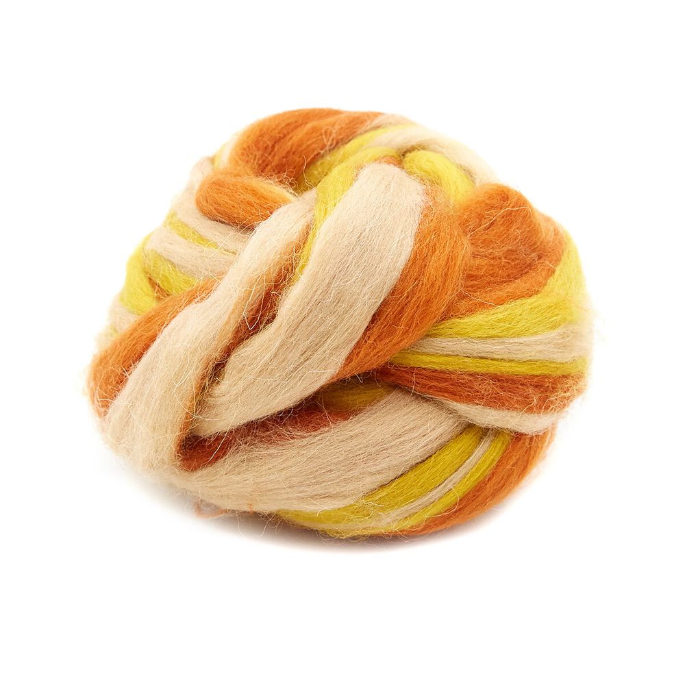 Шерсть для валяния Троицкая п/тонкая 1х100 г (до 29 мкр), мультиколор 1260
