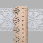 Кружево вязаное (тесьма) хлопковое 60 мм / 25 метров, рис.60.01.178 (белый) С3749Г17