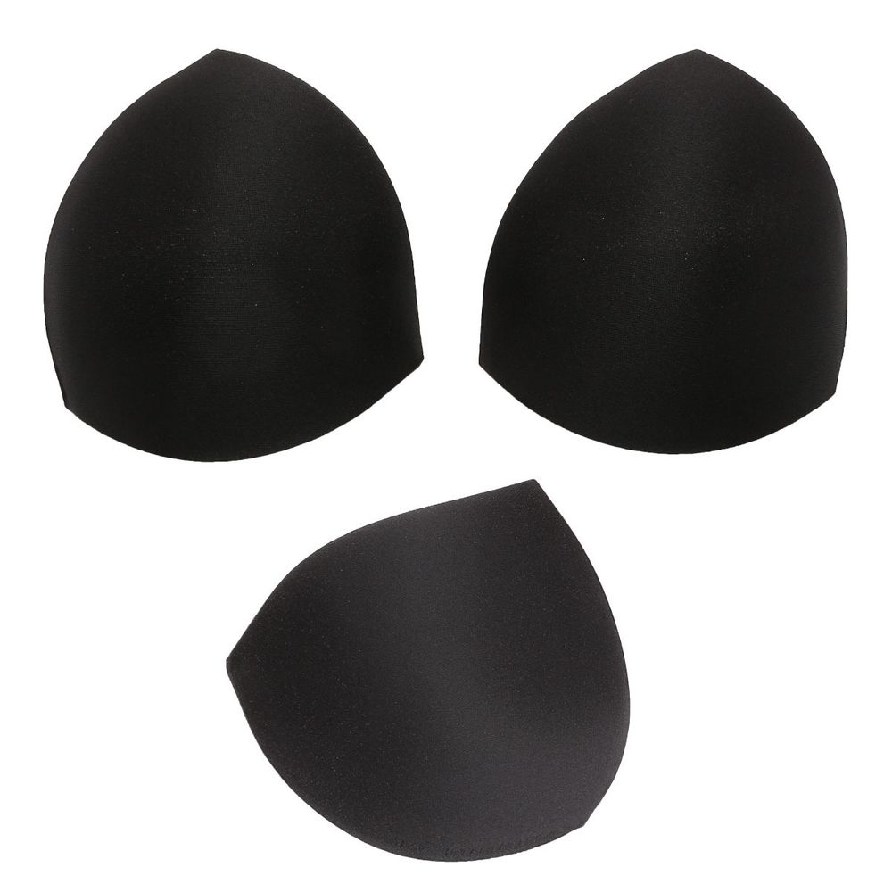 Бельевые чашечки для бюстгальтера треугольные б/уст., с равном. наполн., (8300), разм.42, 10 пар, 04-черный