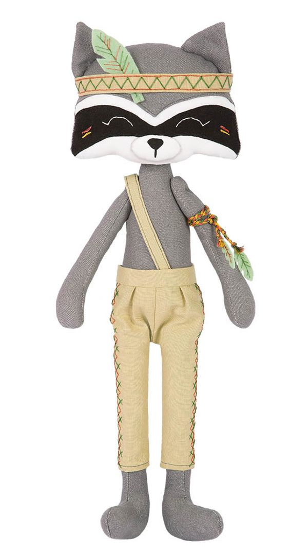 Набор для шитья игрушки Енот-индеец Лони 39 см, Miadolla P-0312