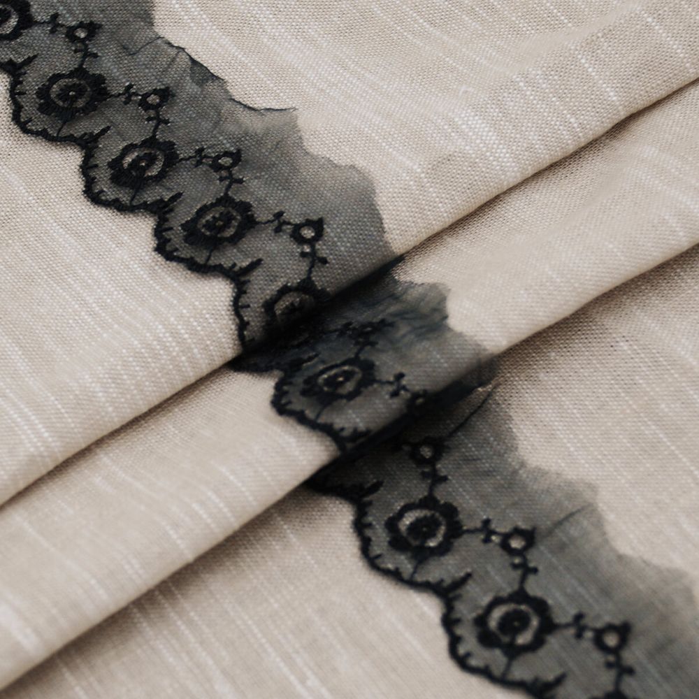 Кружево капроновое 50 мм / 6.8 м (±4 см) 0574-2016, черный