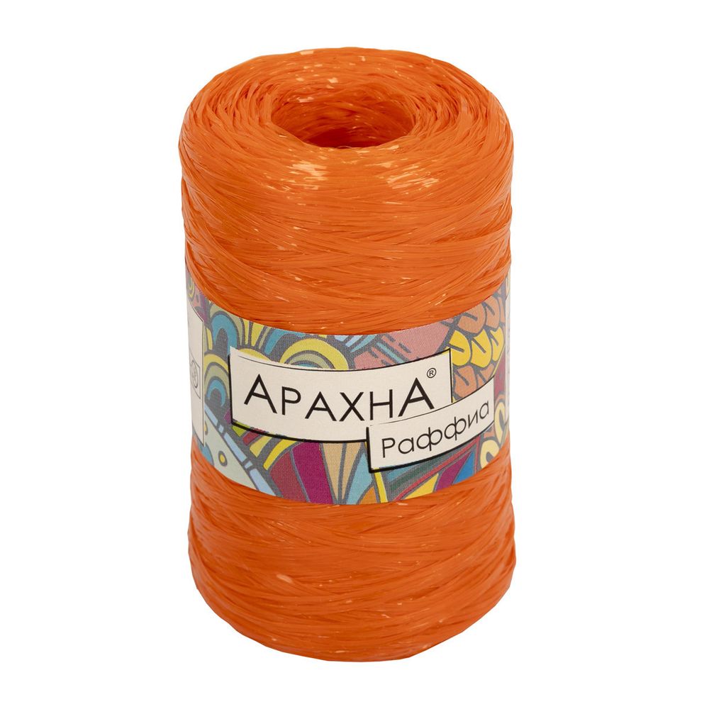 Пряжа Arachna Raffia / уп.5 мот. по 50г, 200м, 13 оранжевый