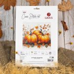 Набор для вышивания нитками Luca-S, Осенняя тыква 19х18см