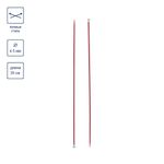 Спицы прямые металл ⌀4.5 мм, 35 см, красный, Gamma CNK