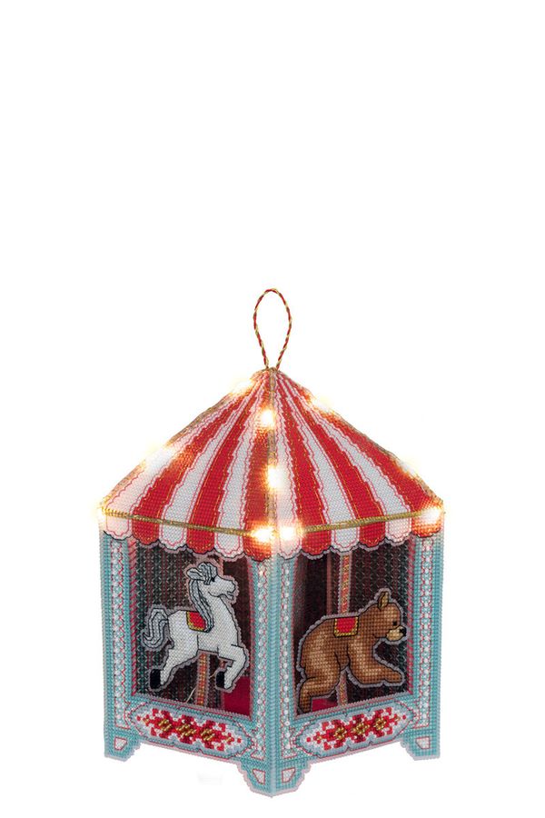 Набор для вышивания нитками Panna, Игрушка. Карусель, 16.5х19 см