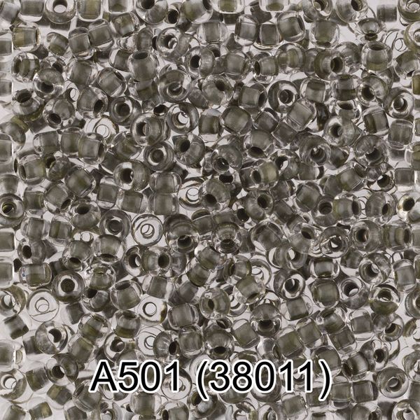 Бисер Gamma 10/0 (2.3 мм), 150 г (10х5 г), А501 серо-зеленый, 38011, круглый 1