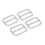 Пряжка регулировочная металл 30 мм (36х27 мм, d-3 мм, литая, никель, 4 шт