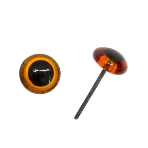 Глаза для кукол и игрушек 6мм на металл. ножке, цв.коричневый, 8 шт