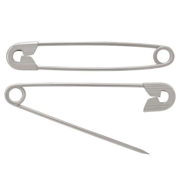 Булавки английские l=55 мм, никель, 1000 шт, С-61