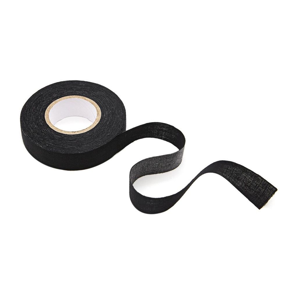 Лента клеевая тканая для кожи и меха 20 мм, черный, уп.18,28 м